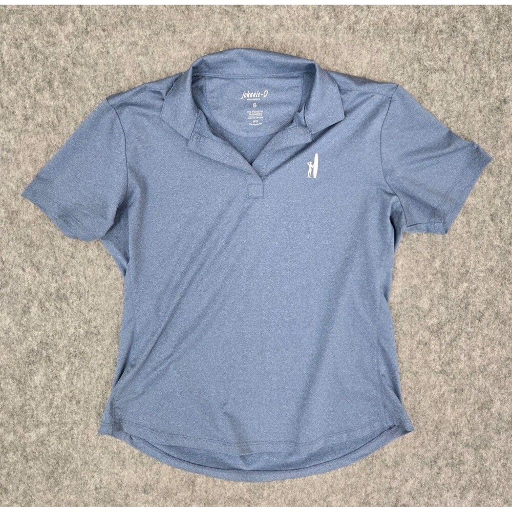 Johnnie O Lake Blue SADIE Performance UPF 50 Jersey Polo Shirt Top Golf Sz S